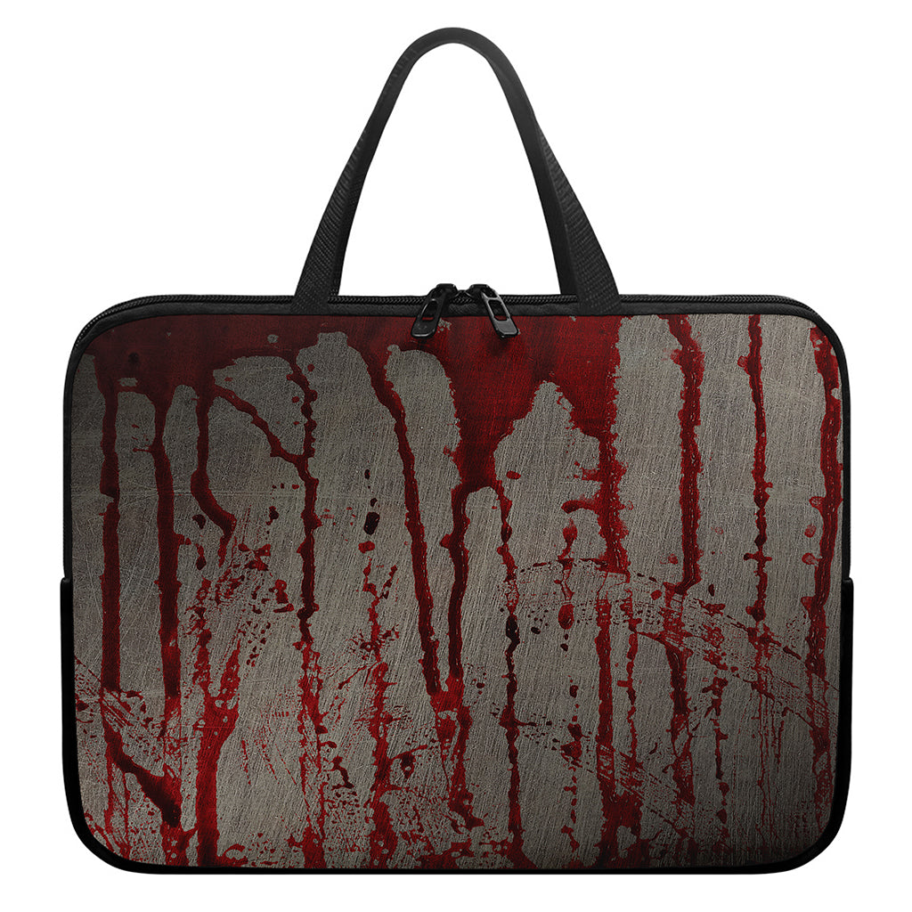 Bloody Metal Wall Print Laptop Sleeve With Handle