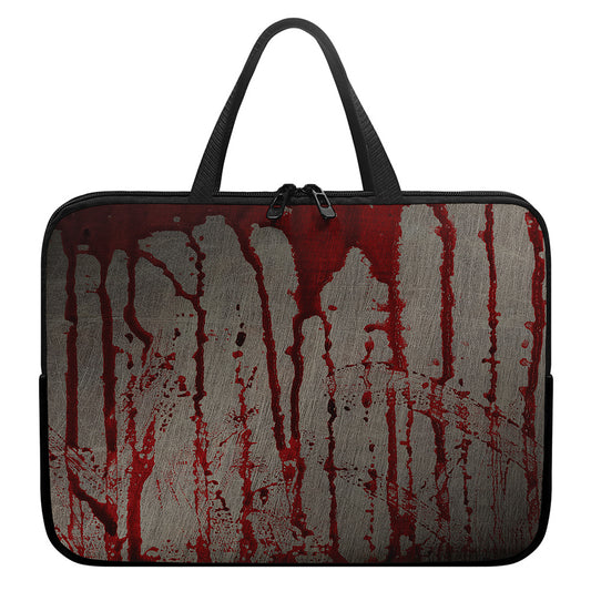 Bloody Metal Wall Print Laptop Sleeve With Handle