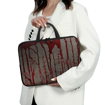Bloody Metal Wall Print Laptop Sleeve With Handle