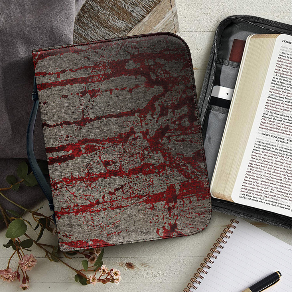 Bloody Metal Wall Print Leather Bible Cover