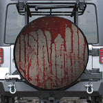 Bloody Metal Wall Print Leather Spare Tire Cover