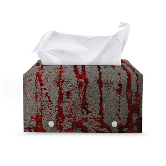 Bloody Metal Wall Print Leather Tissue Box Cover