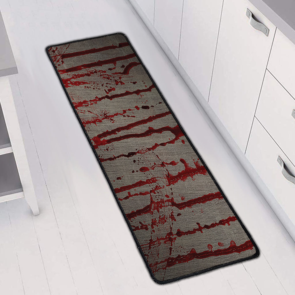 Bloody Metal Wall Print Long Kitchen Mat
