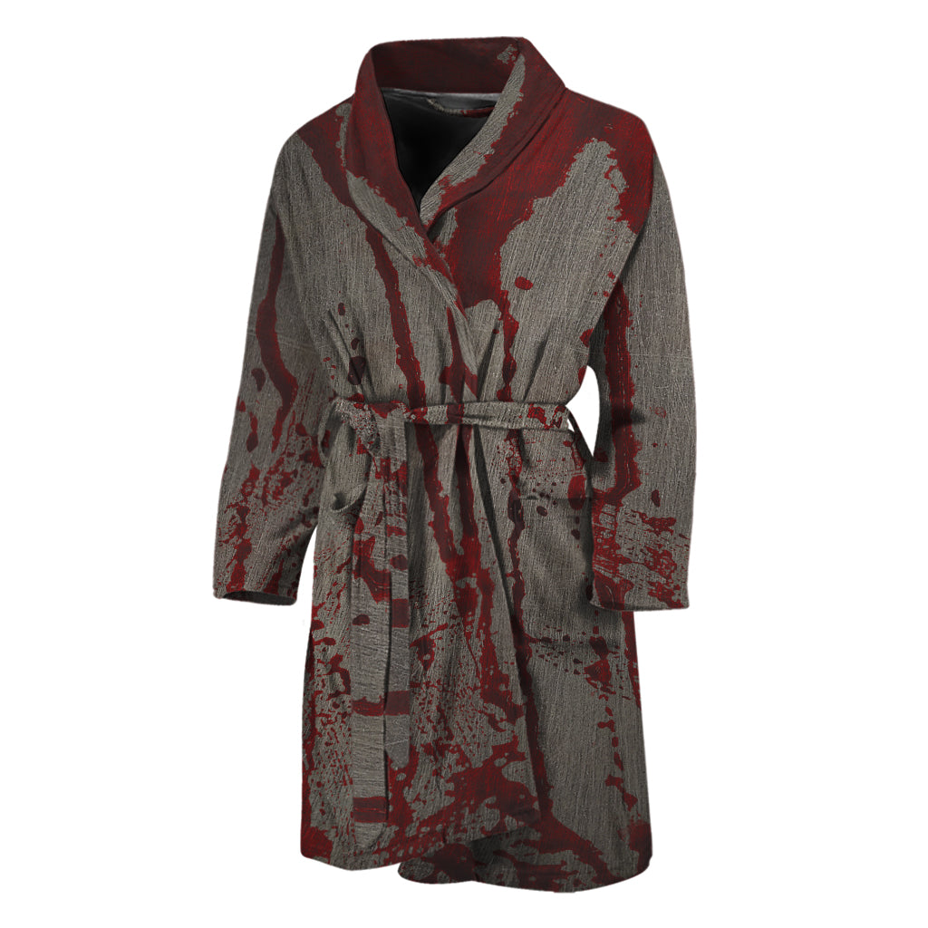 Bloody Metal Wall Print Men's Bathrobe