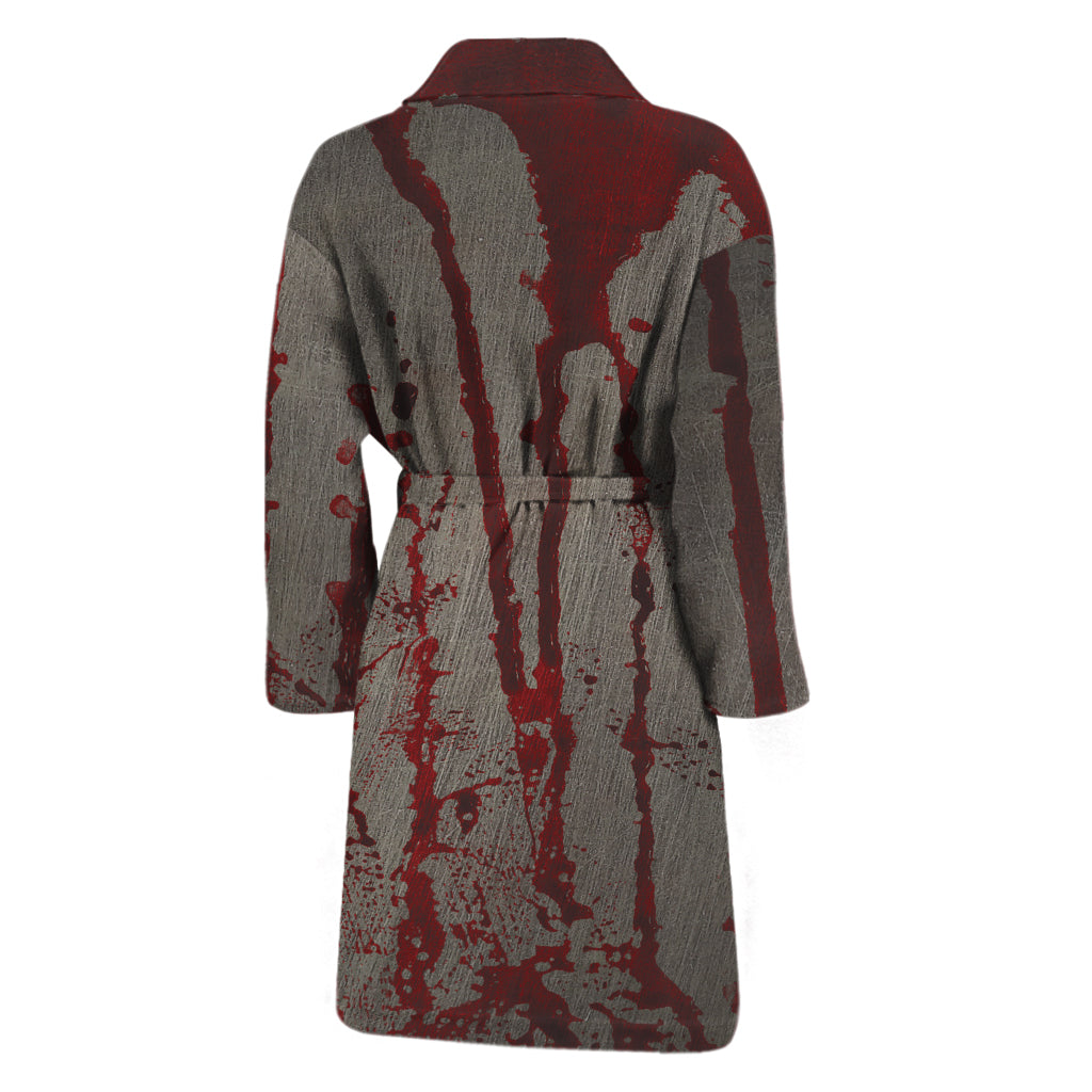 Bloody Metal Wall Print Men's Bathrobe