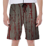 Bloody Metal Wall Print Men's Beach Shorts