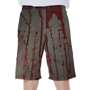 Bloody Metal Wall Print Men's Beach Shorts