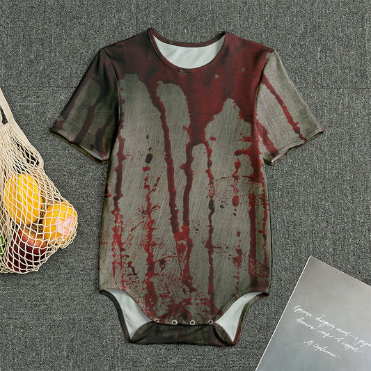 Bloody Metal Wall Print Men's Bodysuit
