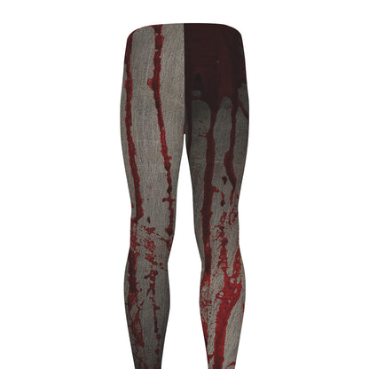Bloody Metal Wall Print Men's leggings