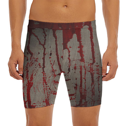 Bloody Metal Wall Print Men's Long Boxer Briefs