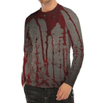 Bloody Metal Wall Print Men's Long Sleeve Rash Guard