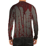 Bloody Metal Wall Print Men's Long Sleeve Rash Guard