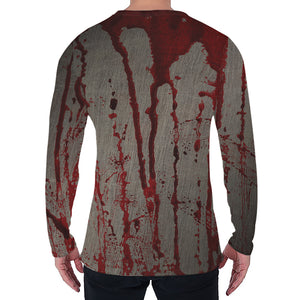 Bloody Metal Wall Print Men's Long Sleeve T-Shirt