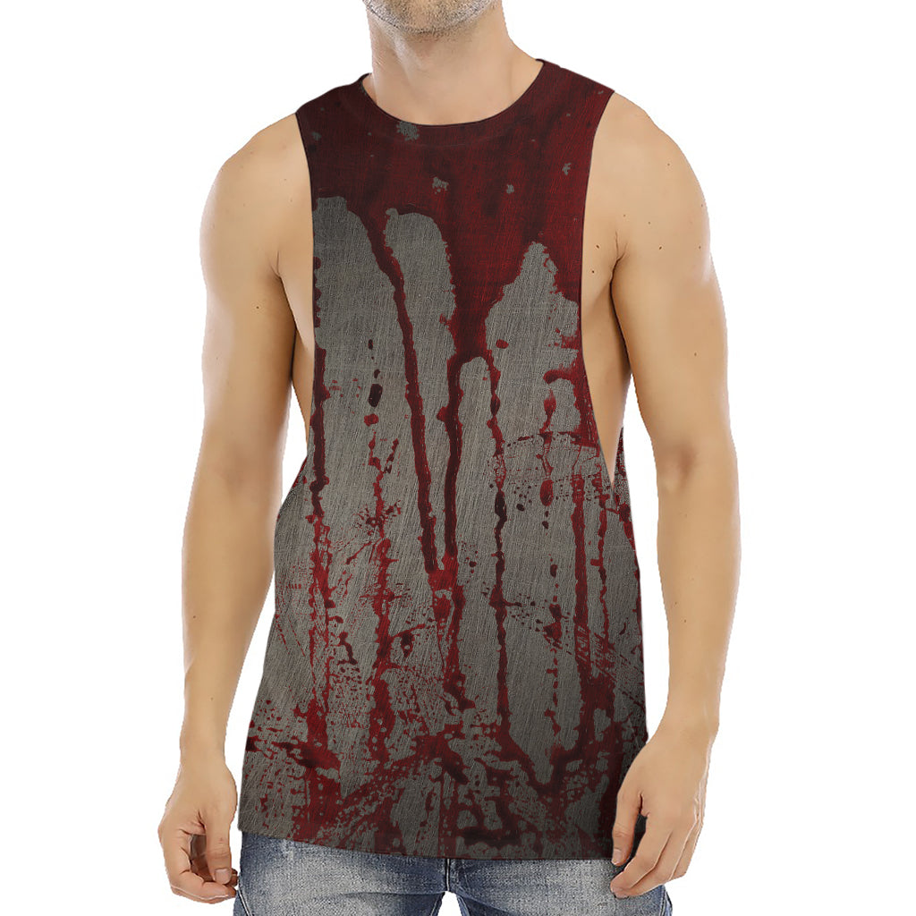 Bloody Metal Wall Print Men's Muscle Tank Top