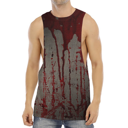 Bloody Metal Wall Print Men's Muscle Tank Top