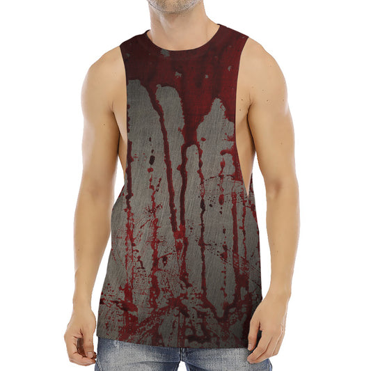 Bloody Metal Wall Print Men's Muscle Tank Top