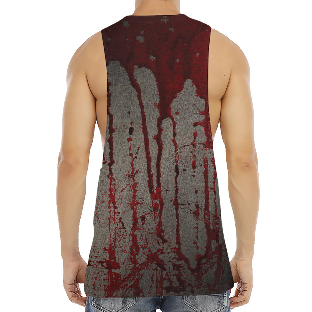 Bloody Metal Wall Print Men's Muscle Tank Top