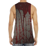 Bloody Metal Wall Print Men's Muscle Tank Top