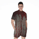 Bloody Metal Wall Print Men's Rompers