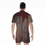 Bloody Metal Wall Print Men's Rompers