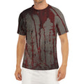 Bloody Metal Wall Print Men's Short Sleeve Rash Guard