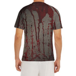 Bloody Metal Wall Print Men's Short Sleeve Rash Guard