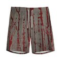 Bloody Metal Wall Print Men's Athletic Shorts