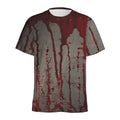 Bloody Metal Wall Print Men's Athletic T-Shirt