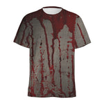 Bloody Metal Wall Print Men's Sports T-Shirt