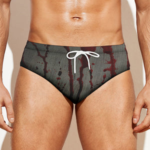 Bloody Metal Wall Print Men's Swim Briefs