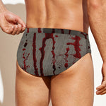 Bloody Metal Wall Print Men's Swim Briefs