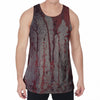 Bloody Metal Wall Print Men's Velvet Tank Top