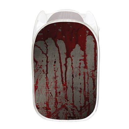 Bloody Metal Wall Print Mesh Laundry Hamper