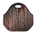 Bloody Metal Wall Print Neoprene Lunch Bag
