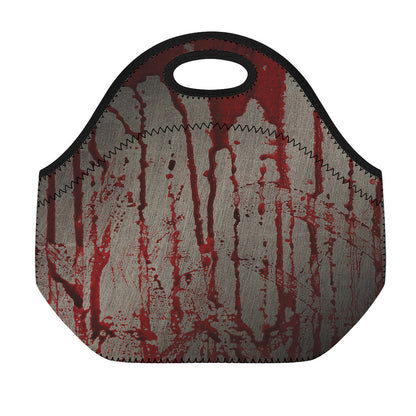 Bloody Metal Wall Print Neoprene Lunch Bag