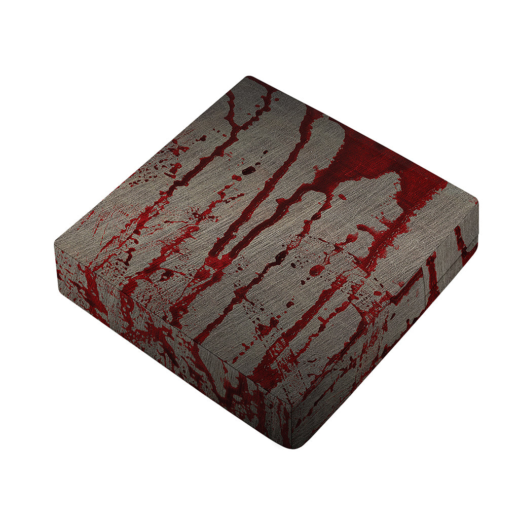 Bloody Metal Wall Print Outdoor Seat Cushion Cover