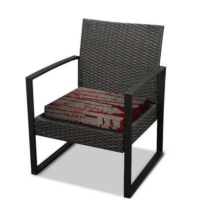 Bloody Metal Wall Print Outdoor Seat Cushion Cover