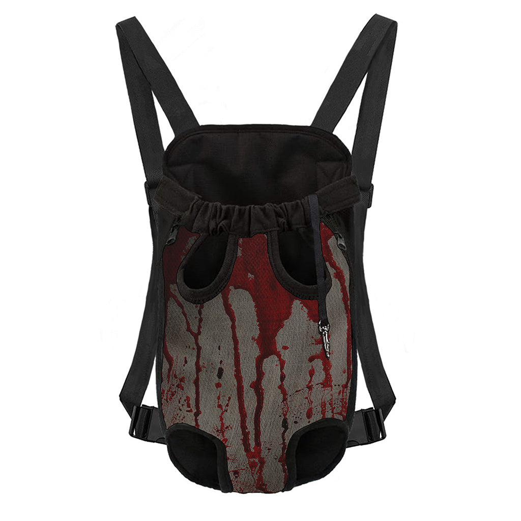 Bloody Metal Wall Print Pet Carrier Backpack