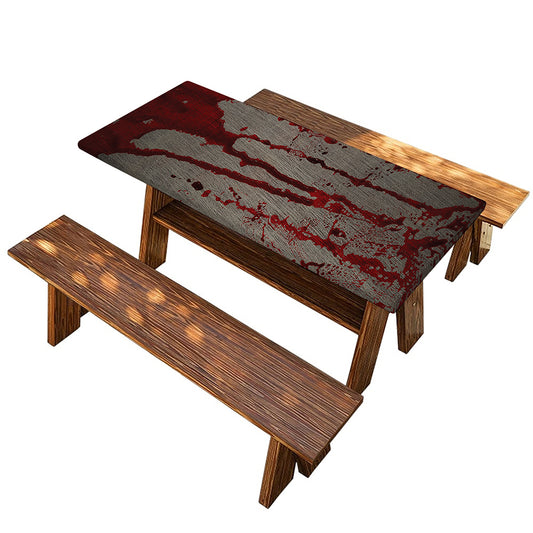 Bloody Metal Wall Print Picnic Table Cover