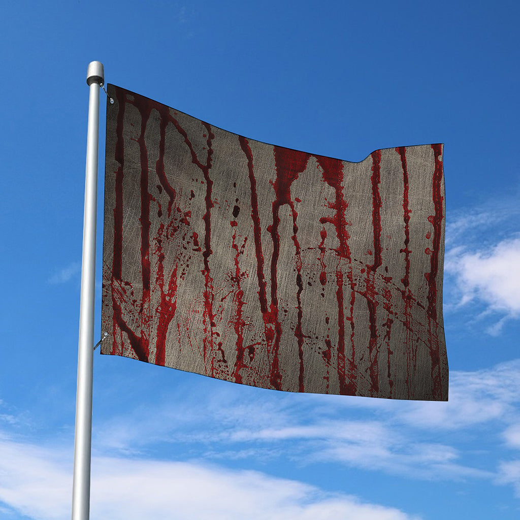 Bloody Metal Wall Print Polyester Flag