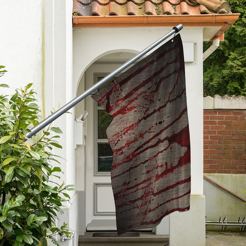 Bloody Metal Wall Print Polyester Flag