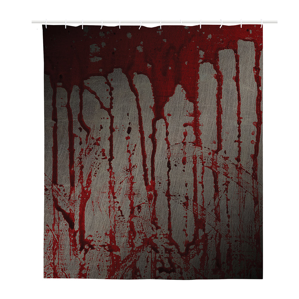 Bloody Metal Wall Print Polyester Shower Curtain
