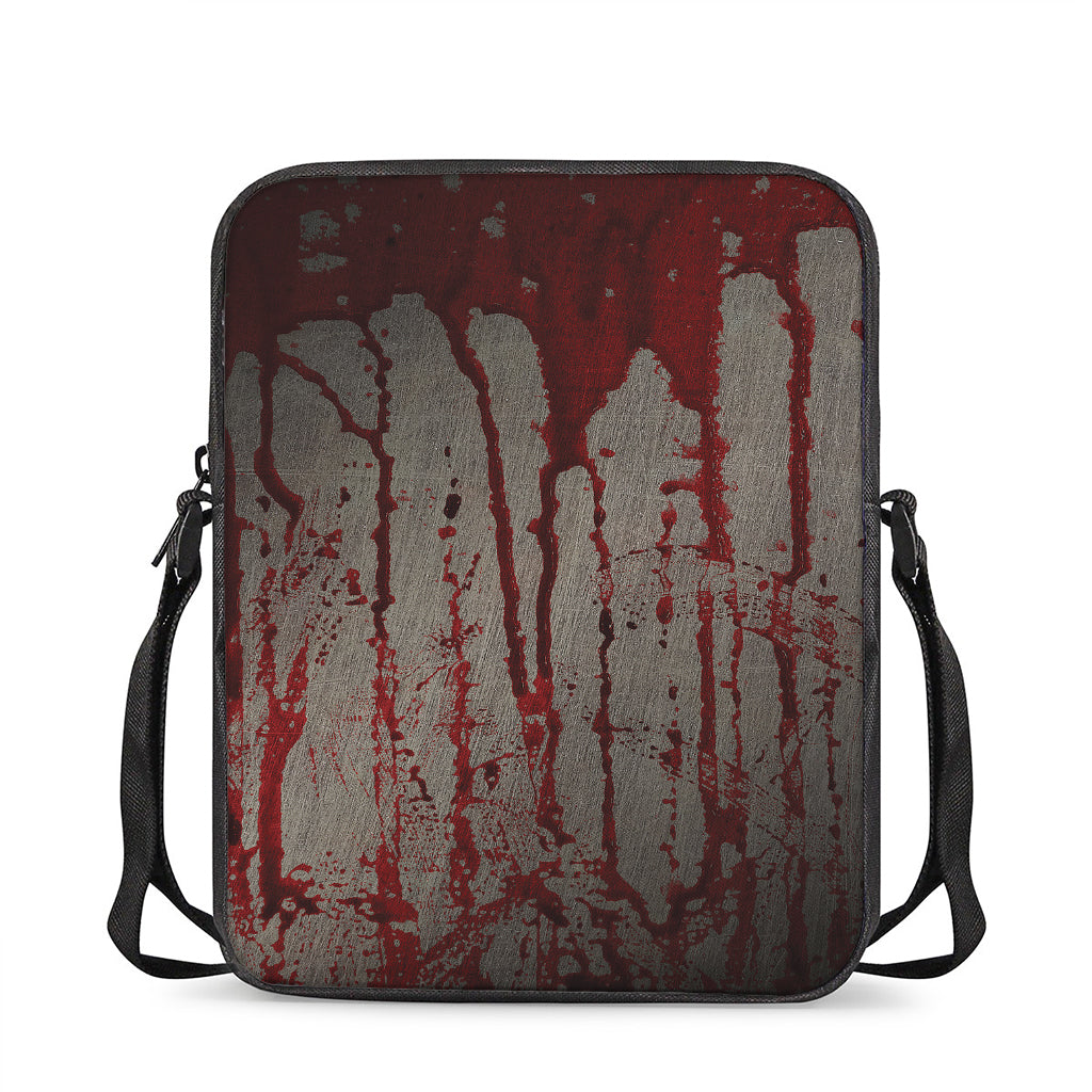 Bloody Metal Wall Print Rectangular Crossbody Bag