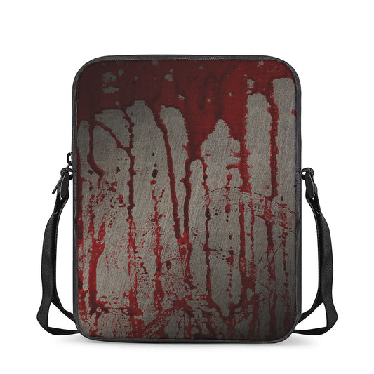 Bloody Metal Wall Print Rectangular Crossbody Bag