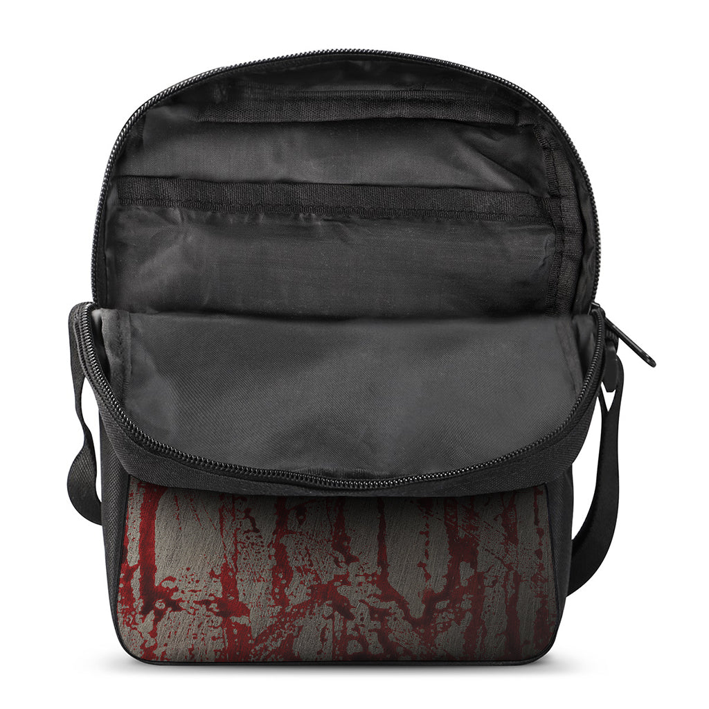 Bloody Metal Wall Print Rectangular Crossbody Bag