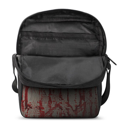 Bloody Metal Wall Print Rectangular Crossbody Bag