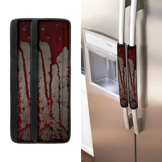 Bloody Metal Wall Print Refrigerator Handle Covers