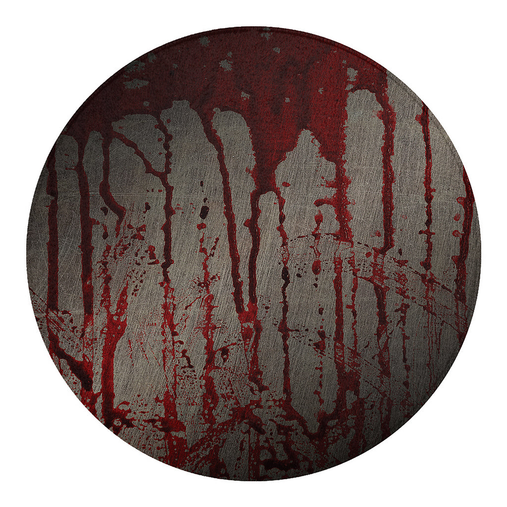 Bloody Metal Wall Print Round Blanket