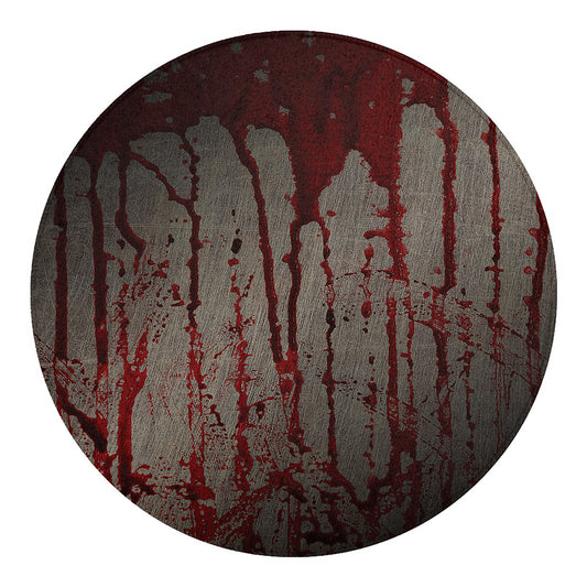 Bloody Metal Wall Print Round Blanket