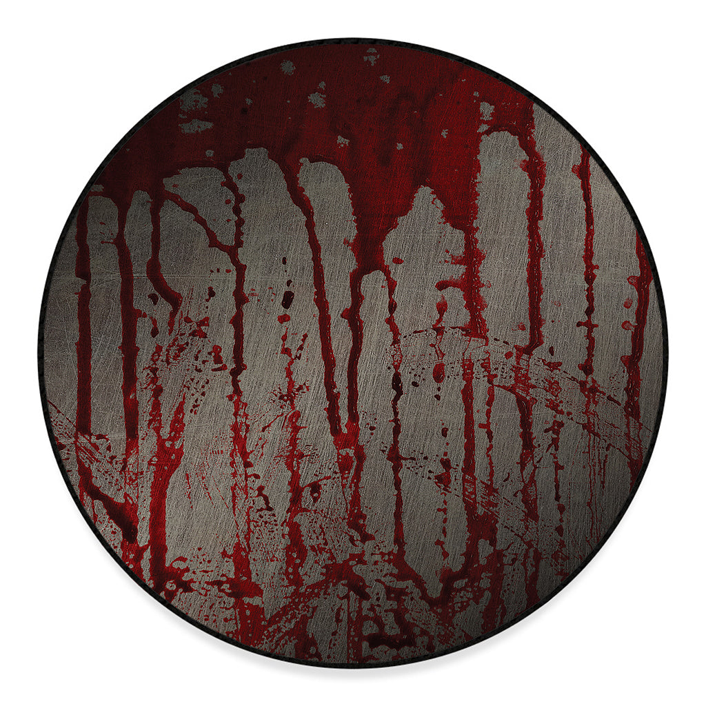 Bloody Metal Wall Print Round Floor Mat